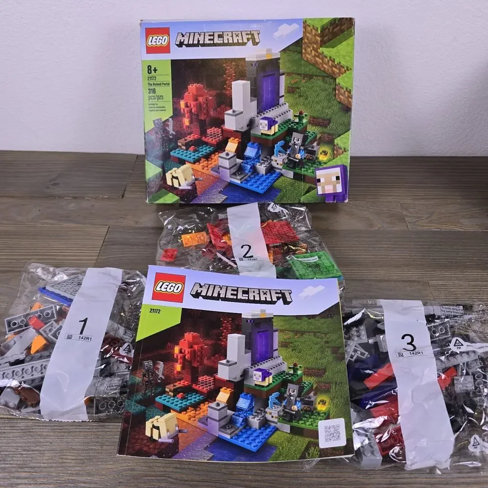 LEGO Minecraft: The Ruined Portal (21172) - Open Box - with Manual